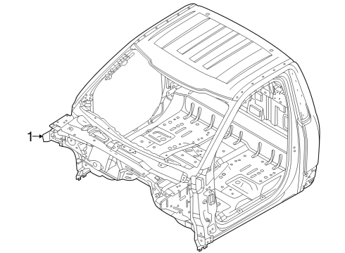 2024 Ford F-350 Super Duty Cab Assembly Diagram 3 - Thumbnail