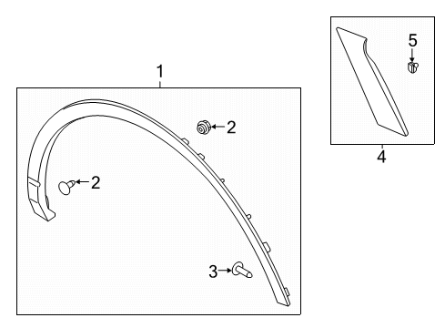 2024 Lincoln Corsair Exterior Trim - Quarter Panel Diagram