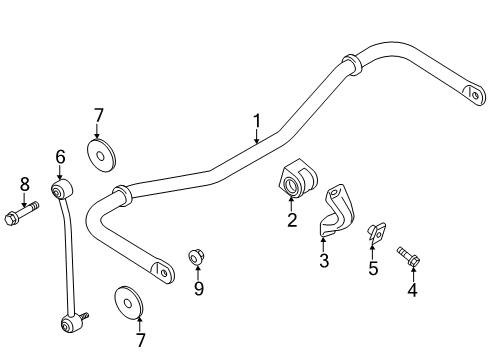 2025 Ford Transit-350 HD Stabilizer Bar & Components Diagram 3 - Thumbnail