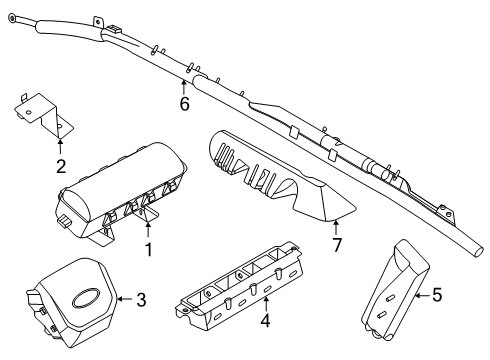 2024 Ford Ranger Air Bag Components Diagram