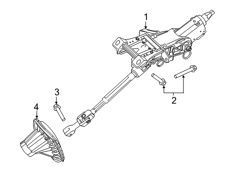 2019 Lincoln Nautilus Steering Column Assembly Diagram
