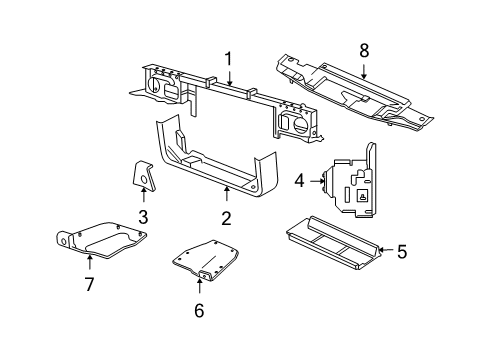2008 Ford Crown Victoria Radiator Support Diagram