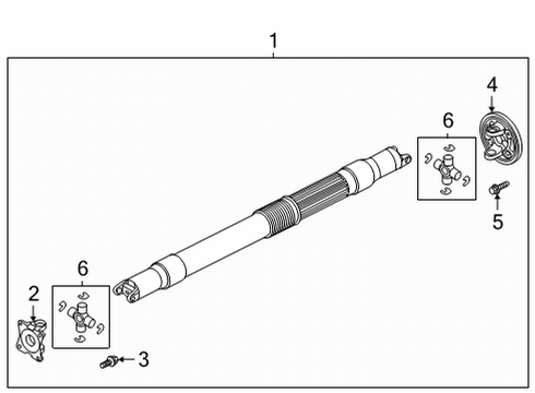 2024 Ford F-150 Drive Shaft - Rear Diagram