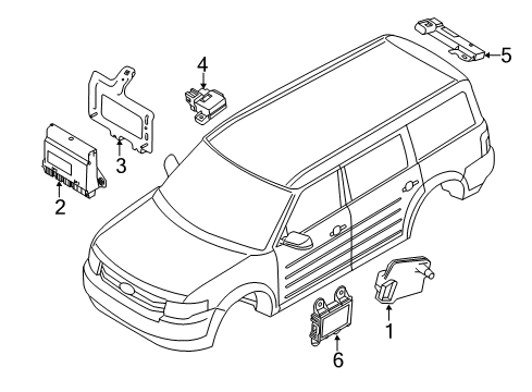 2018 Ford Flex Keyless Entry Components Diagram
