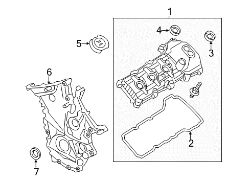 2016 Ford Mustang Valve & Timing Covers Diagram