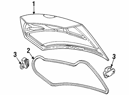 2000 Mercury Cougar Gate & Hardware Diagram