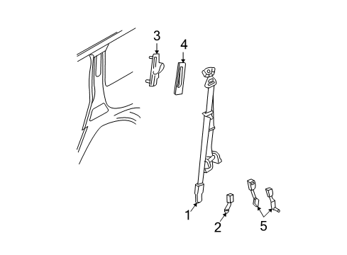 2005 Ford Freestar Seat Belt - Body Diagram 2 - Thumbnail