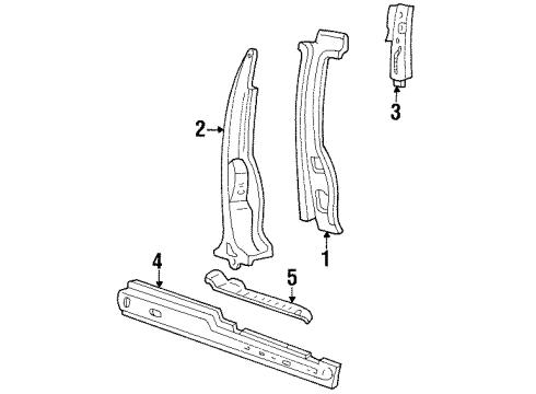 2003 Ford Windstar Center Pillar & Rocker Diagram 3 - Thumbnail