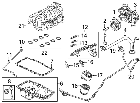 2021 Ford F-250 Super Duty Engine Parts Diagram
