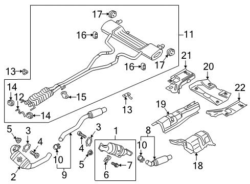 2020 Lincoln Continental Exhaust Pipe, Driver Side Diagram for GD9Z-5G203-C