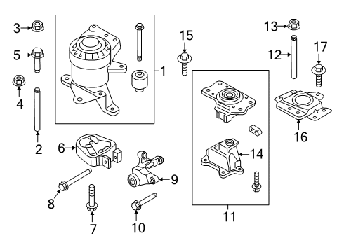 2017 Lincoln MKZ Engine & Trans Mounting Diagram 2 - Thumbnail