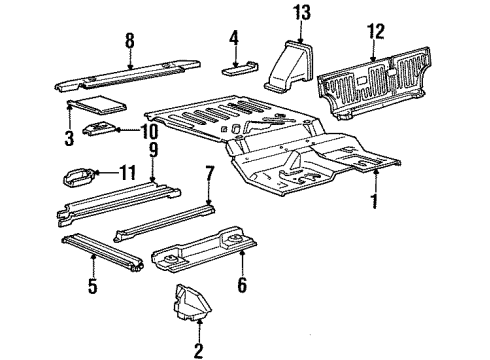 1997 Mercury Mountaineer Rear Extension, Passenger Side Diagram for F1TZ7811252A