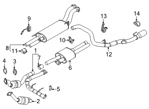 2020 Ford F-150 Exhaust System Diagram 2 - Thumbnail