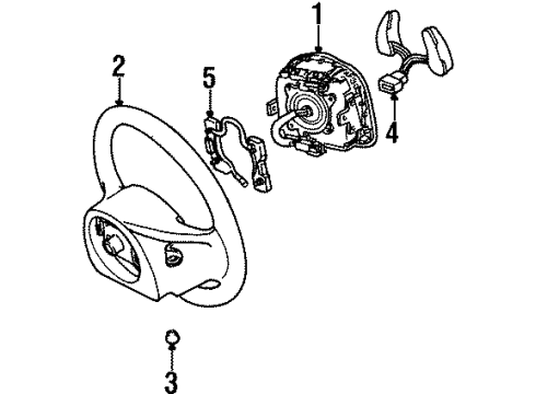 1999 Lincoln Continental Steering Wheel & Trim Diagram