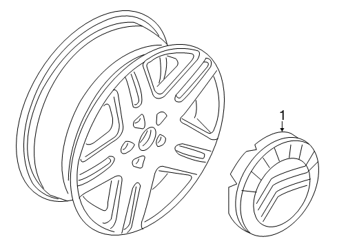 2011 Mercury Mariner Wheel Covers & Trim Diagram