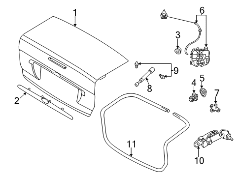 2000 Ford Focus Trunk Diagram