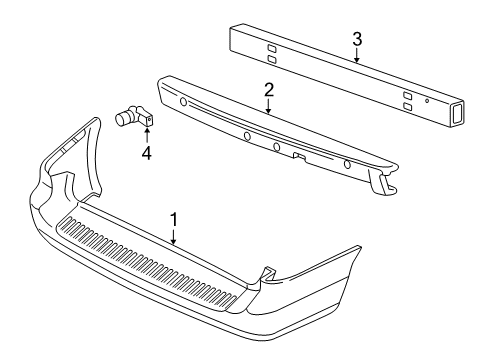 2004 Mercury Monterey Bumper & Components - Rear Diagram