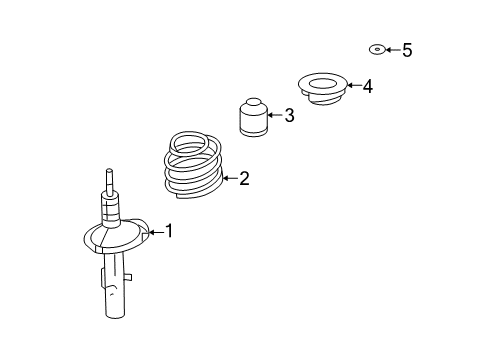 2005 Mercury Montego Struts & Components Diagram