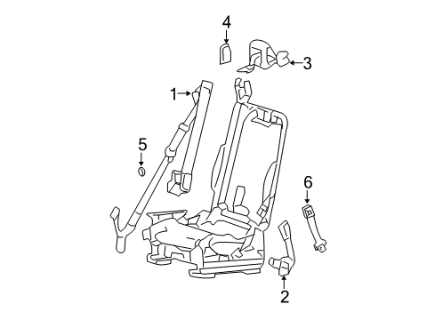 2006 Ford F-150 Front Seat Belts Diagram 4 - Thumbnail