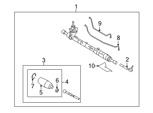 2007 Mercury Milan Steering Gear & Linkage Diagram