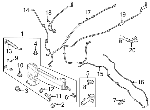 2024 Lincoln Aviator Wiper & Washer Components Diagram 2 - Thumbnail