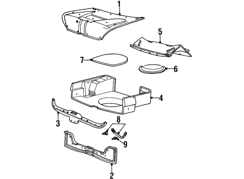 2000 Lincoln Continental Interior Trim - Rear Body Diagram 2 - Thumbnail