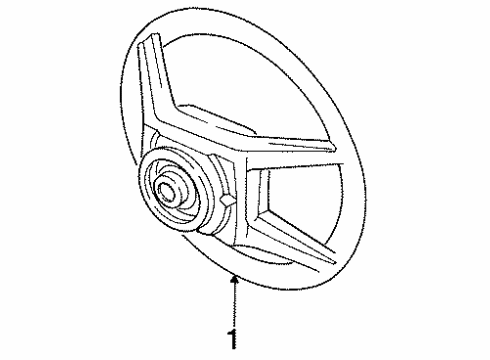 1986 Ford LTD Steering Wheel & Trim Diagram