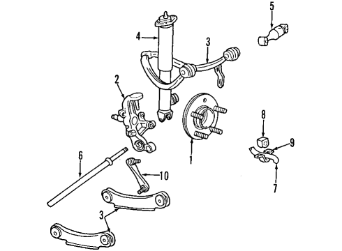 2002 Lincoln Continental Lower Control Arm - Rear Diagram