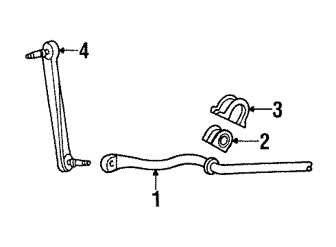 2002 Lincoln Continental Stabilizer Bar & Components Diagram 2 - Thumbnail