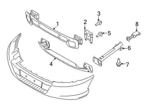 2025 Ford Transit-150 Bumper & Components - Front Diagram