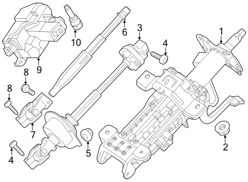 2025 Ford Mustang Steering Column Diagram
