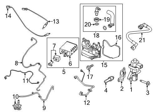 2019 Ford Transit Connect Sensor - Exhaust Gas - Oxygen Diagram for KV6Z-9G444-D