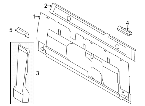 2024 Ford Ranger Interior Trim - Cab Diagram 2 - Thumbnail