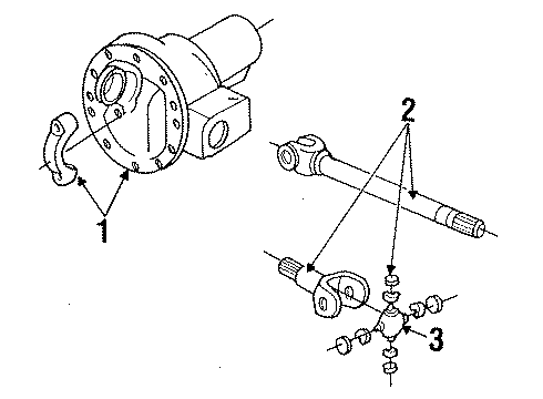 1990 Ford Ranger Front Axle & Carrier Diagram