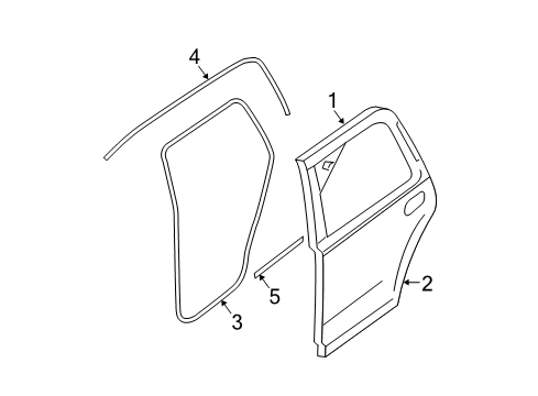 2004 Ford Expedition Door & Components Diagram