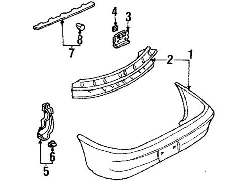 2002 Ford Escort Bumper & Components - Rear Diagram