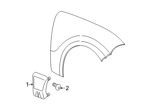 2004 Mercury Mountaineer Exterior Trim - Fender Diagram