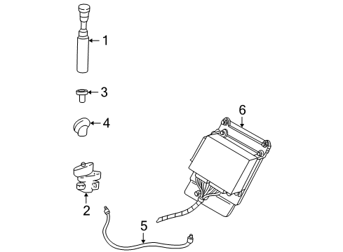 2001 Ford Taurus Antenna & Radio Diagram 2 - Thumbnail