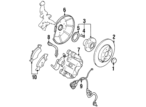 1999 Ford Escort Anti-Lock Brakes Diagram