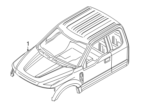 2022 Ford F-350 Super Duty Cab Assembly Diagram