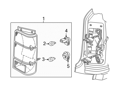 1998 Ford Expedition Combination Lamps Diagram