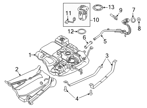 2013 Ford Edge Shield Diagram for BT4Z-9B007-B