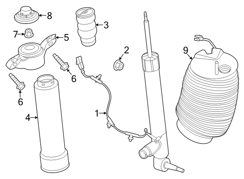2024 Lincoln Aviator Shocks & Components Diagram