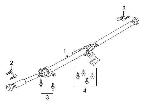 2017 Lincoln MKZ Drive Shaft - Rear Diagram