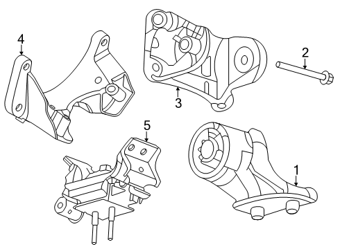 2024 Ford Ranger Engine & Trans Mounting Diagram