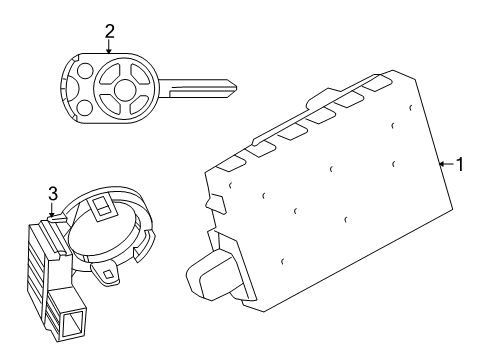 2009 Ford Taurus X Anti-Theft Components Diagram