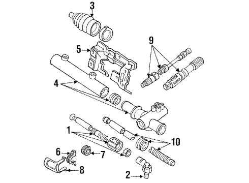 1993 Ford Tempo Steering Gear & Linkage Diagram