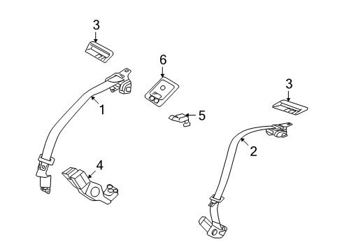 2006 Ford Fusion Rear Seat Belts Diagram