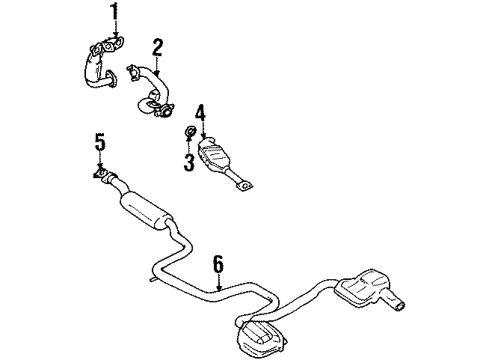 1999 Ford Contour Exhaust Manifold Diagram 3 - Thumbnail