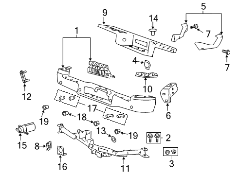 2004 Ford F-150 Bumper & Components - Rear Diagram 2 - Thumbnail